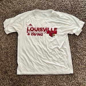 University of Louisville Swimming and Diving T-Shirt. Size Small